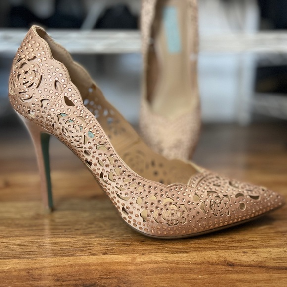 Blue by Betsey Johnson Shoes - Betsy Johnson rhinestone pumps
